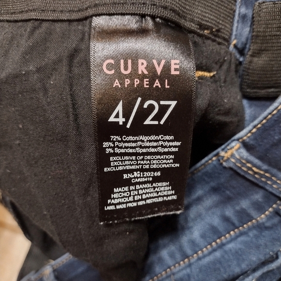 Curve Appeal Dark Blue Denim Jeans Skinny - Picture 2 of 7